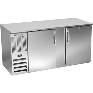 beverage-air 69in Two-Section Stainless Steel Solid Door Back Bar Cooler - BB68HC-F-S 