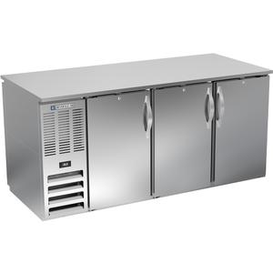 Beverage Air 72" Three-Section Stainless Steel Pass-Thru Back Bar Cooler - BB72HC-F-PT-S