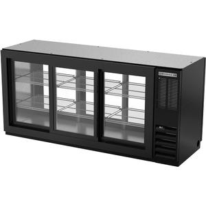 Beverage Air 72" Black 6 Slide Glass Door Pass-Thru Back Bar Cooler - BBN72HC-F-GS-PT-B
