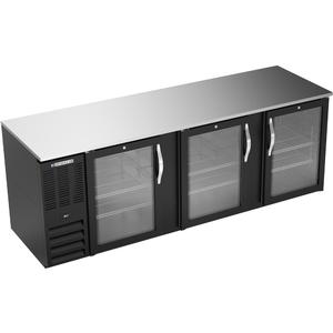 beverage-air 95in Black 3 Glass Door Refrigerated Back Bar Cooler - BB94HC-FG-B 
