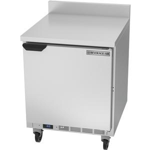 Beverage Air 27" Wide Solid Door 1 Door Worktop Freezer w/ 4" Backsplash - WTF27AHC-FIP