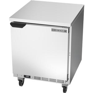 beverage-air 27in Wide Solid Door One-Section Flat Top Worktop Freezer - WTF27AHC-FLT 