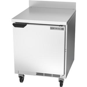 beverage-air 27in Single Solid Door Worktop Refrigerator with 4in Backsplash - WTR27AHC 