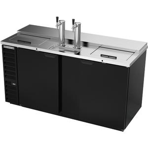 Beverage Air 69" Black Triple Keg Club Top Draft Beer Cooler w/ Slide Lid - DD68HC-C-B