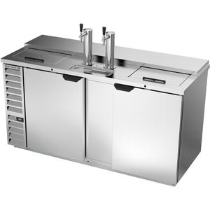 Beverage Air 69" Triple Keg Club Top Draft Beer Cooler w/ Sliding Lid - DD68HC-C-S