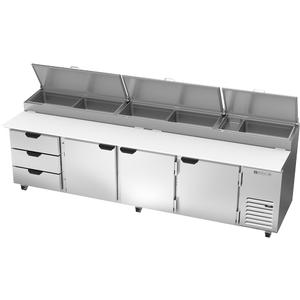 beverage-air 119in Four-Section Refrigerated Pizza Prep Table - DPD119HC-3 