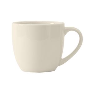 Tuxton China Inc DuraTux 12 oz. Amr White/Eggshell Ceramic Milano Mug - 2 Doz - BEM-120A