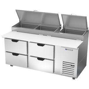 Beverage Air 72" Two-Section Refrigerated Pizza Table - DPD72HC-4