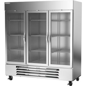 Beverage Air Horizon Series 75" Dual Temp Reach-In Refrigerator/Freezer - HBRF72HC-1-B-G