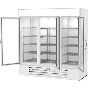 Beverage Air MarketMax™ 75" White Glass Door Dual-Temp Merchandiser - MMRF72HC-1-C-WW