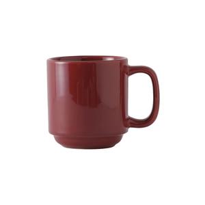 Tuxton China Inc DuraTux 11oz Cranberry Ceramic Gala Mug - 2dz - D6M-110J 