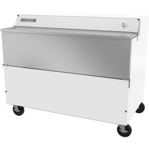Beverage Air 58" 24 cuft. Forced Air White School Milk Cooler w/ Flat Top - SMF58HC-1-W
