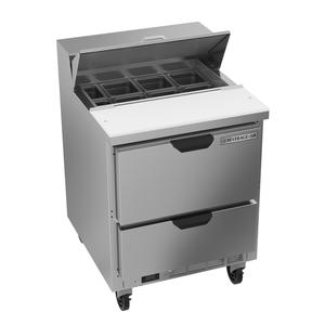 beverage-air 27in (6) Pan Sandwich Prep Table with 2 Drawers - SPED27HC-C 