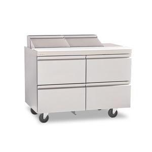 Delfield 64in Two-Section 8 Pan Sandwich Prep Refrigerator - 4464NP-8 