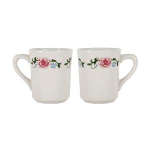 Tuxton China Inc Western Rose 8 oz. Eggshell China Tiara Mug - 3 Doz - LC-080