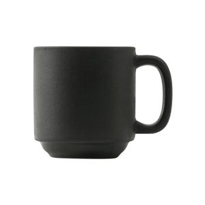 Tuxton China Inc Zion 11 oz. Matte Black Porcelain Yukon Mug - 2 Doz - VBM-110J