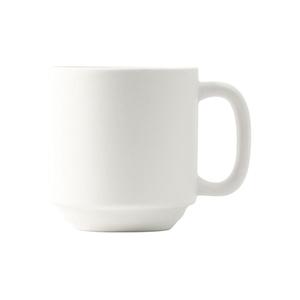 Tuxton China Inc Zion 11oz Matte White Porcelain Stackable Yukon Mug - 2dz - VWM-110J 