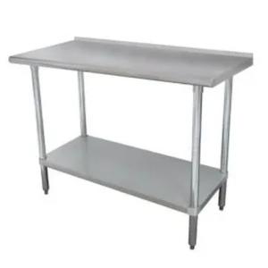 Peach Foodservice PET-2472 72in x 24in 18 Gauge 430 Stainless Steel Work Table 
