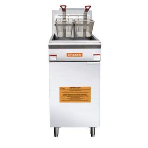 Peach Foodservice PF-40-NG 40 Lbs. Natural Gas Fryer w/ 2 Baskets - 90k BTU