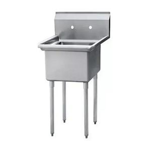 Peach Foodservice PE-1C-181812-0 Single Compartment 18inx18in Stainless Steel Sink 