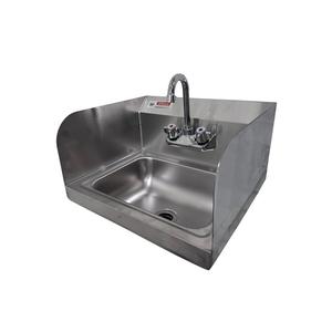 Peach Foodservice PHS-17-SS 17in Deep 16 Gauge Stainless Steel Hand Sink with Splash Guards 