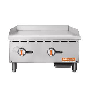 Peach Foodservice PMG-24 24" Gas Manual Countertop Griddle w/ 5/8" Plate
