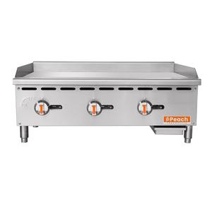 Peach Foodservice PMG-36 36" Gas Manual Countertop Griddle w/ 5/8" Plate