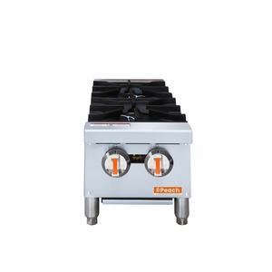 Peach Foodservice PHP-2 Countertop 2 Burner Gas Hotplate - 60k BTU