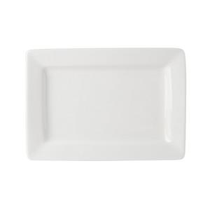 Tuxton China Inc Napa 8in x 5.5in Pearl White Rectangular Ceramic Plate - 1dz - ABU-550 