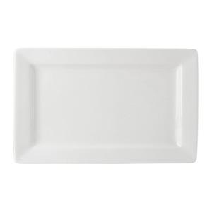 Tuxton China Inc Napa 11in x 7in Pearl White Rectangular Ceramic Plate - 1dz - ABU-551 