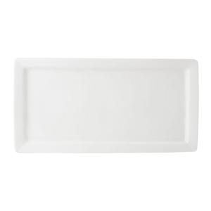 Tuxton China Inc Napa 15.5in x 8in Pearl White Rectangular Ceramic Plate - 6 EA - ABU-552 