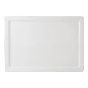 Tuxton China Inc Napa 15.5in x 11in Pearl White Rectangle Ceramic Plate - 6 EA - ABU-554 
