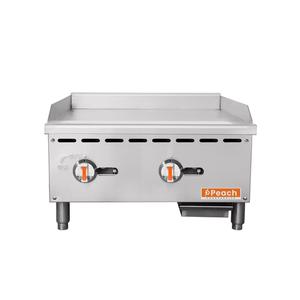 Peach Foodservice PMG-24-HD Heavy Duty 24in Gas Manual Countertop Griddle with 1in Plate 