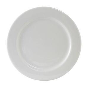 Tuxton China Inc Alaska 5-1/2in Diameter Porcelain White Wide Rim Plate - 3dz - ALA-054 