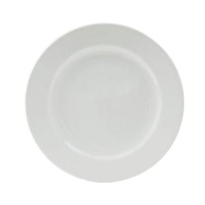 Tuxton China Inc Alaska 9in Diameter Porcelain White Wide Rim Plate - 2dz - ALA-090 