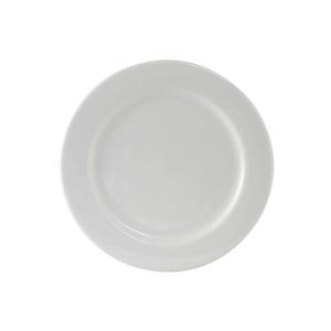 Tuxton China Inc Alaska 9-1/2in Diameter Porcelain White Wide Rim Plate - 2dz - ALA-094 