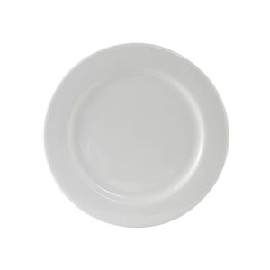 Tuxton China Inc Alaska 10.5in Diameter Porcelain White Wide Rim Plate - 1dz - ALA-104 