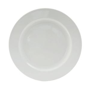 Tuxton China Inc Alaska 12in Diameter Porcelain White Wide Rim Plate - 1dz - ALA-120 