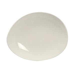 Tuxton China Inc AlumaTux 8-1/2"L Pearl White Ceramic Ellipse Plate - 2 Doz - AMU-650