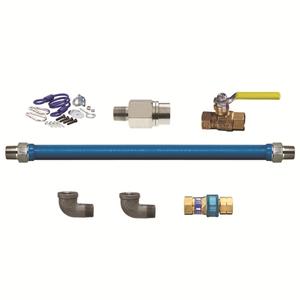 Dormont 36" Blue Hose Moveable 3/4" Gas Connector Hose Kit - 1675KIT36EFV