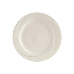 Tuxton China Inc San Marino 10in Pearl White Round Wide Rim Plate - 1dz - ASU-006 