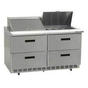 Delfield 48in Two-Section 12 Pan Mega Top Prep Table with 4 Drawers - D4448NP-12M 