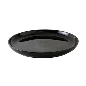 Tuxton China Inc DuraTux 13-1/8" Black Ceramic Pizza/Serving Plate - 6 EA - BBA-1315