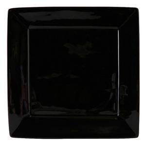 Tuxton China Inc DuraTux 10-1/8" Black Ceramic Square Wide Rim Plate - 1 Doz - BBH-1016