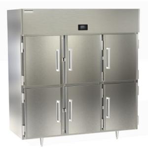 Delfield 69 cu. ft. Three-Section Half Door Reach-In Refrigerator - DSLR3-SH