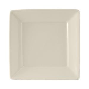Tuxton China Inc DuraTux 8.5in Amr White/Eggshell Ceramic Square Plate - 1dz - BEH-0845 
