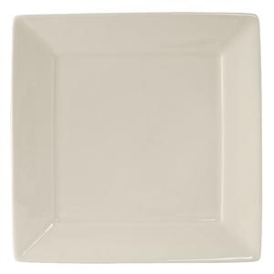 Tuxton China Inc DuraTux 10-1/8" Amr White/Eggshell Square Plate - 1 Doz - BEH-1016