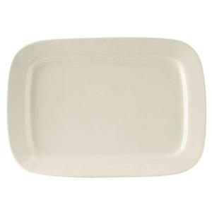 Tuxton China Inc DuraTux 17" x 11.75" Amr White/Eggshell Ceramic Plate - 4 EA - BEH-170A