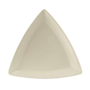 Tuxton China Inc DuraTux 9in Amr White/Eggshell Triangular Plate - 1dz - BEZ-0908 