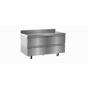 Delfield 60in Two-Section Stainless Steel 4 Drawer Work Top Freezer - STD4560NP 